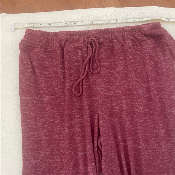 Bobeau Maroon Knit Lounge Pants - Picture 4 of 9